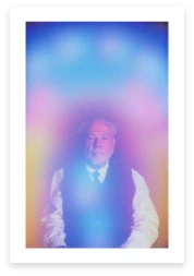 Aura photograph with golden yellow tones