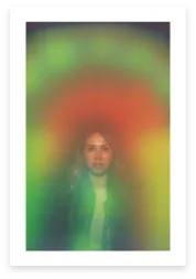 Aura portrait showing bright magenta energy