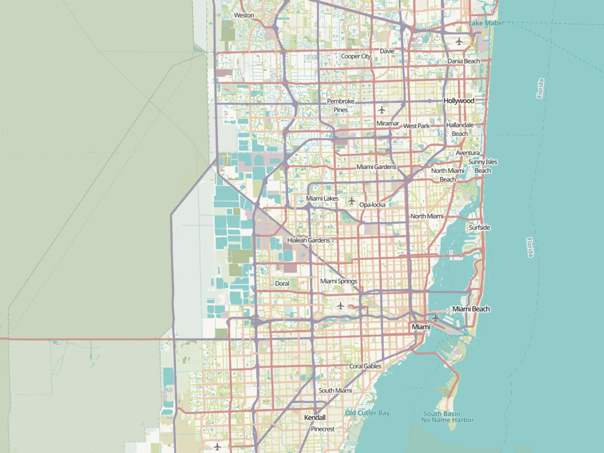 OpenStreetMap map for aura photography in Miami