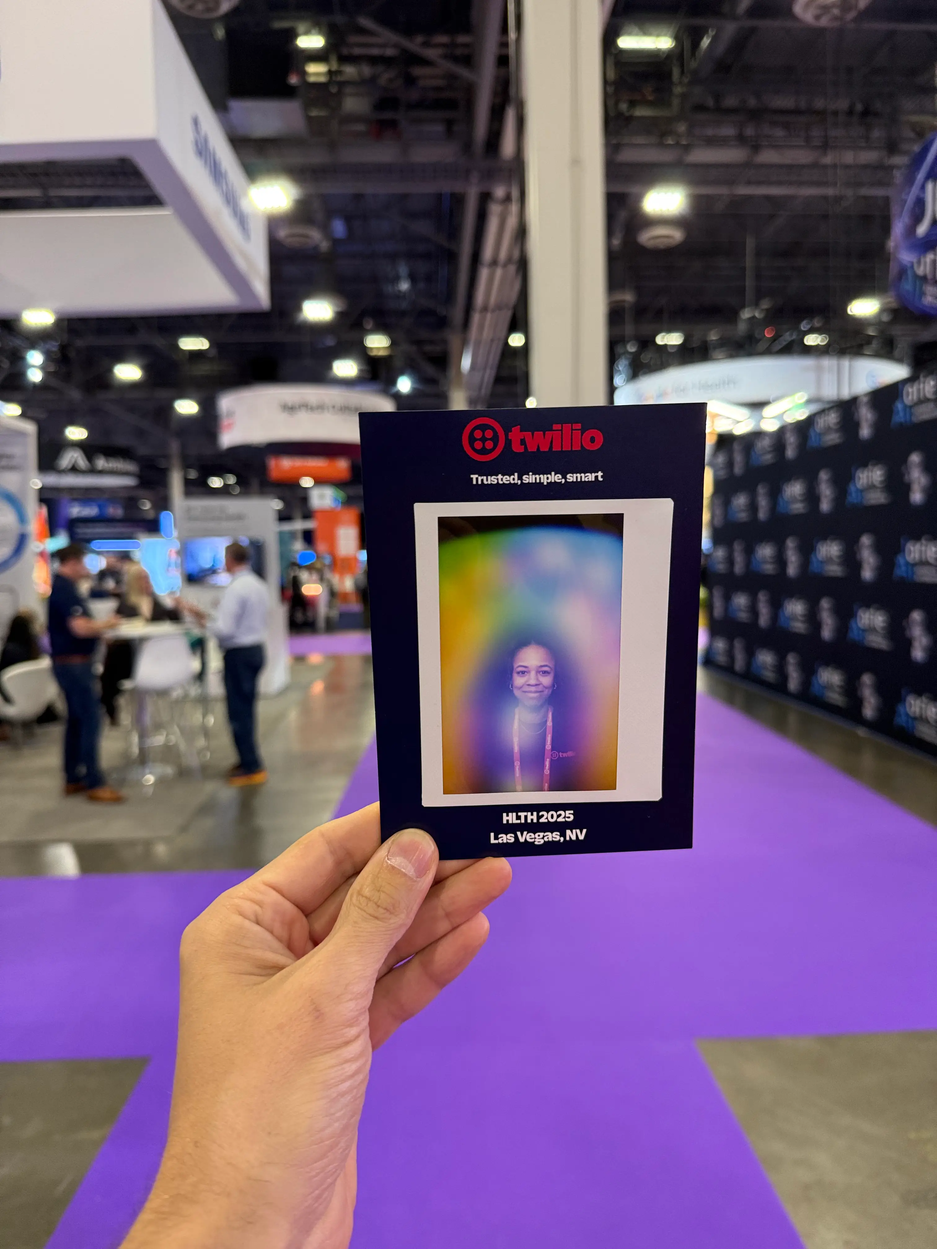 Branded aura photography activation with custom booth setup