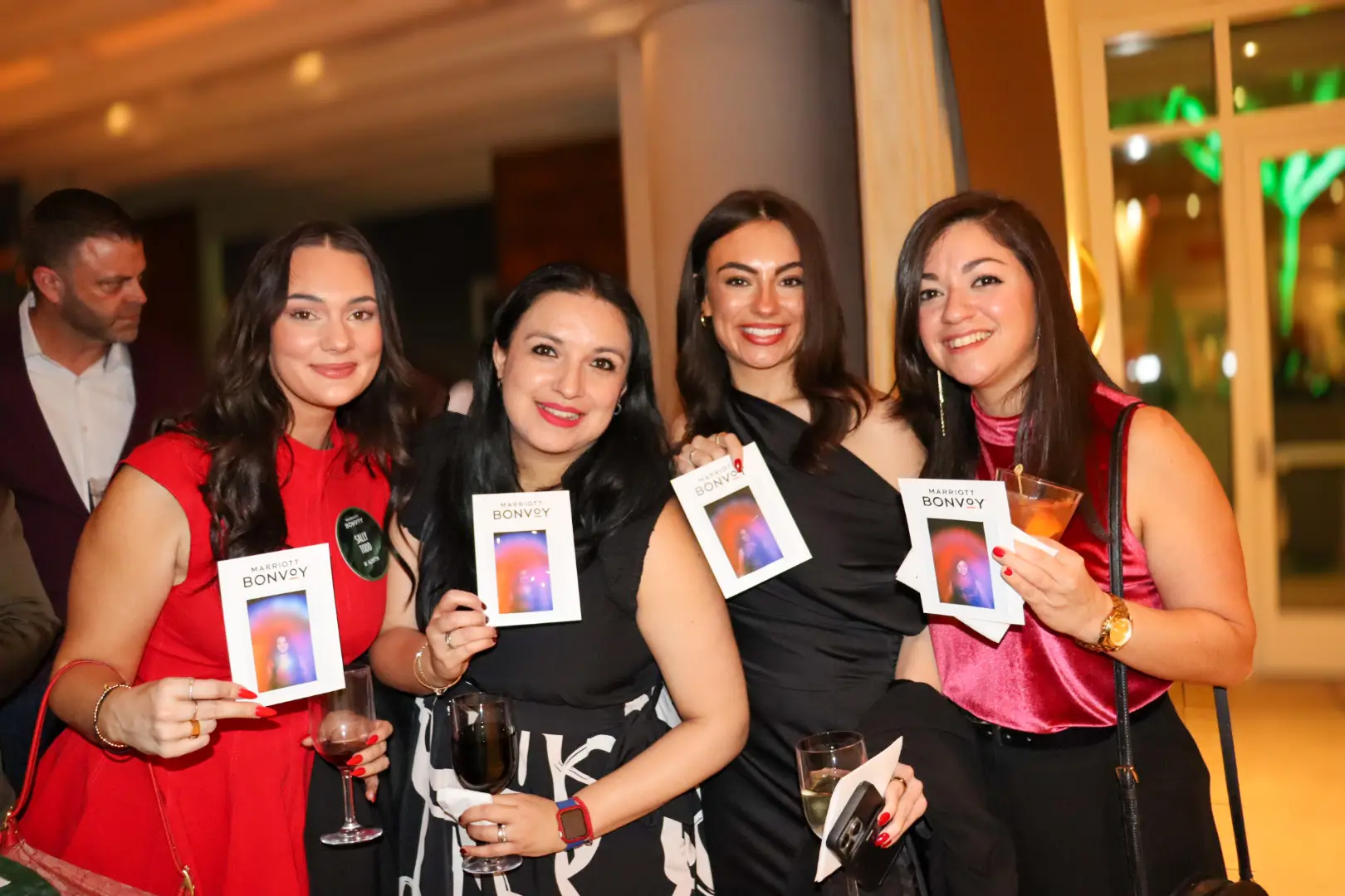Guest receiving an aura portrait at a branded event in New York